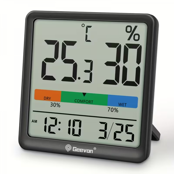Termometru & Higrometru Digital Geevon Negru