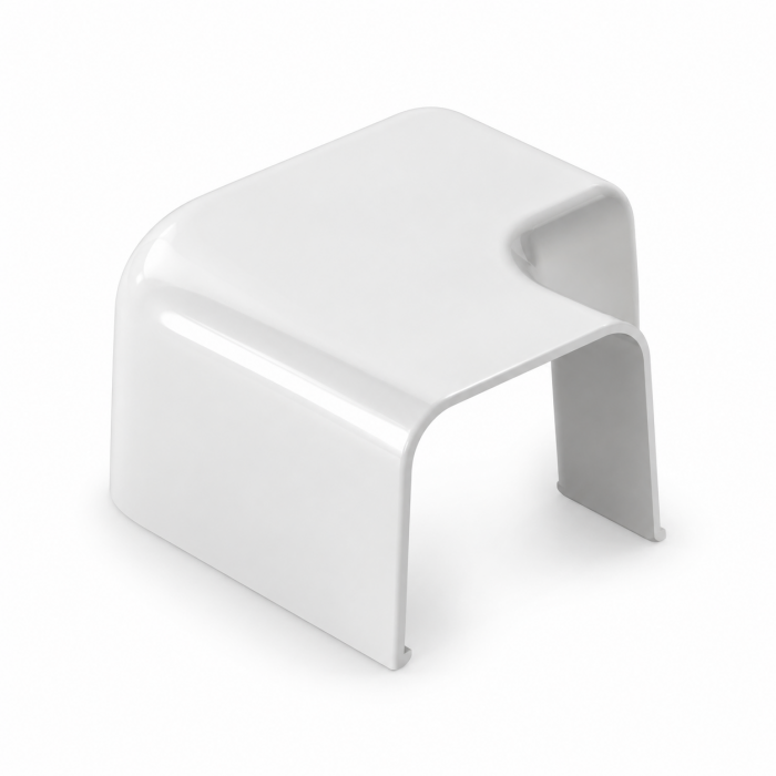 Curba canal 90 grade CANALPLAST 70 - Alb RAL 9010