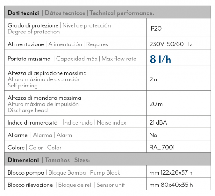 Pompa de condens cu capacitatea de 8 l/h AL-618