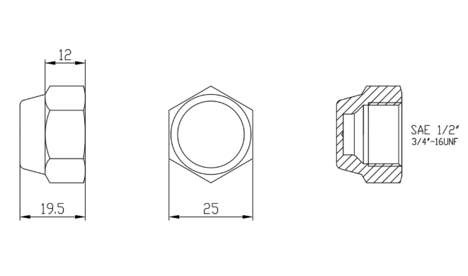 Dop obturator 1/2"