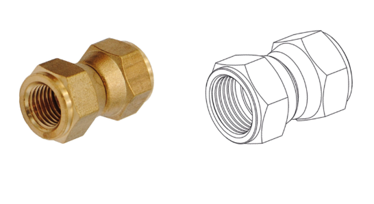 Racord dublu rotativ 5/8"