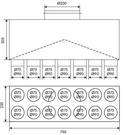 Cutie de distributie FLEXO BOX PRO P 200 14X75