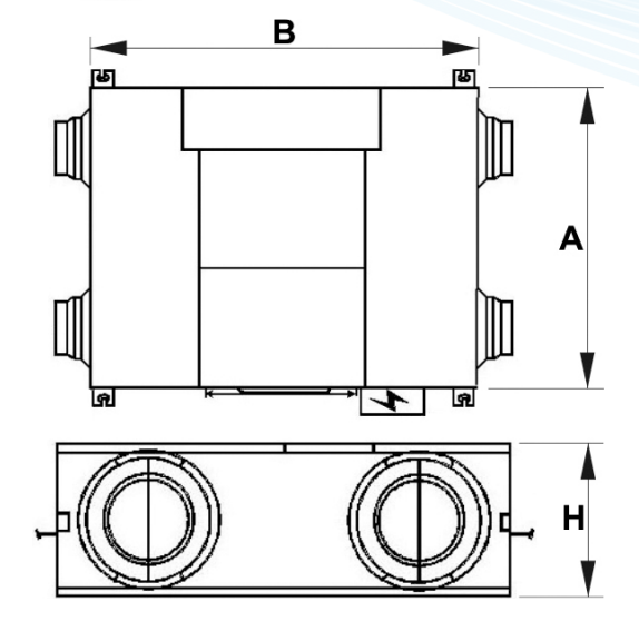 Recuperator de caldura ENERGY BOX-TE 350